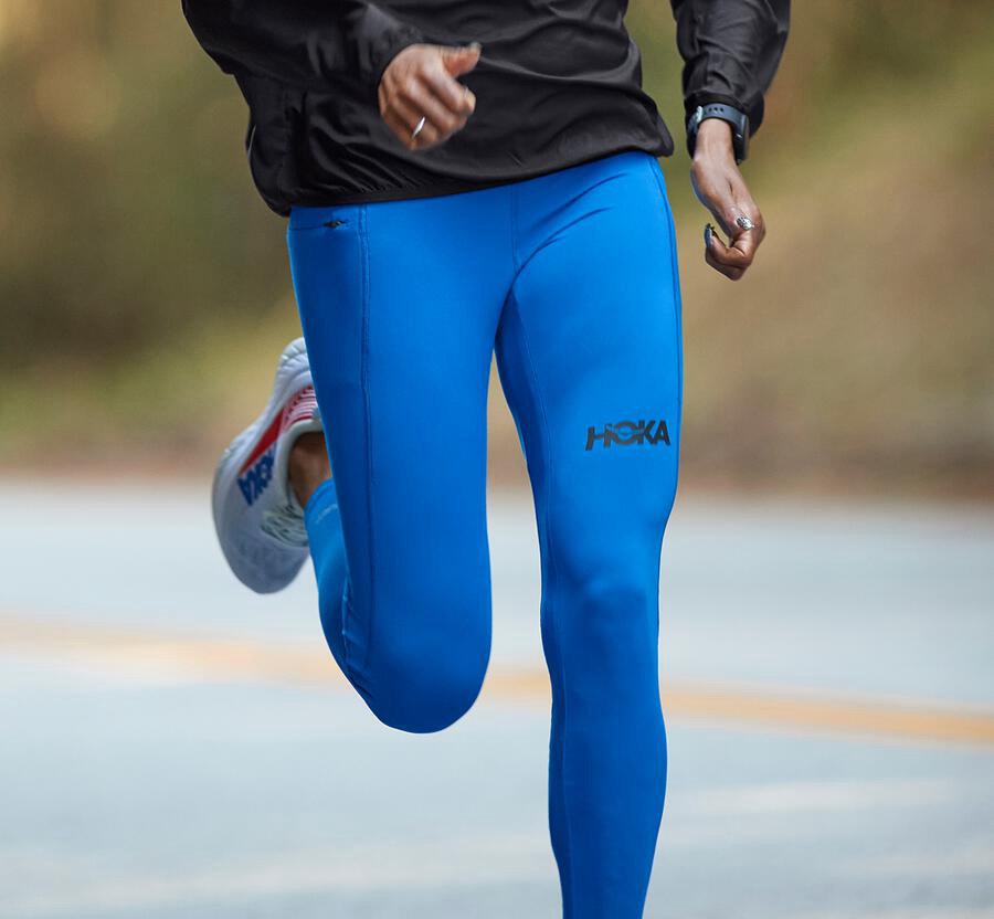 Hoka One One Bukser Dame - Performance Crop Tight - Blå - 163402FMQ